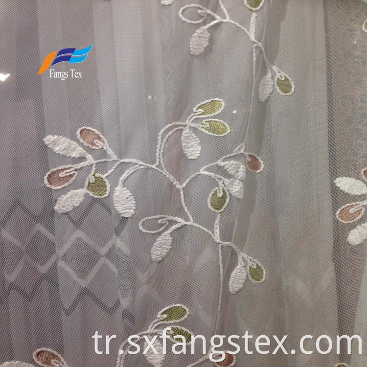 100% Polyester Embroidered Wide Voile Curtain Fabric 3